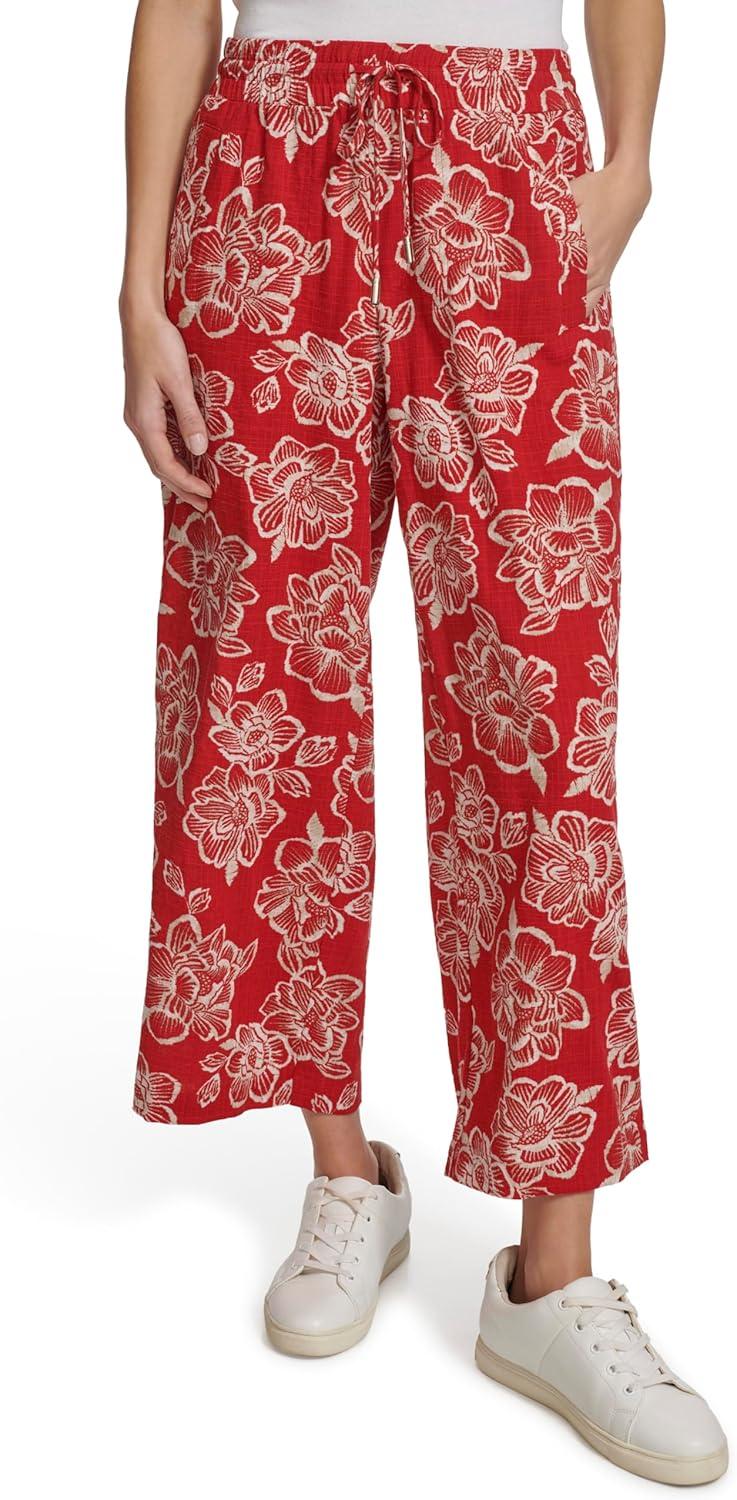 imageNautica Womens Pull on Pant Floral Print Pullon PantsSamba Multi