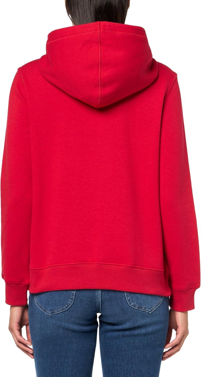 imageNautica Womens Pullover Logo Hoodie SweatshirtHaute Red
