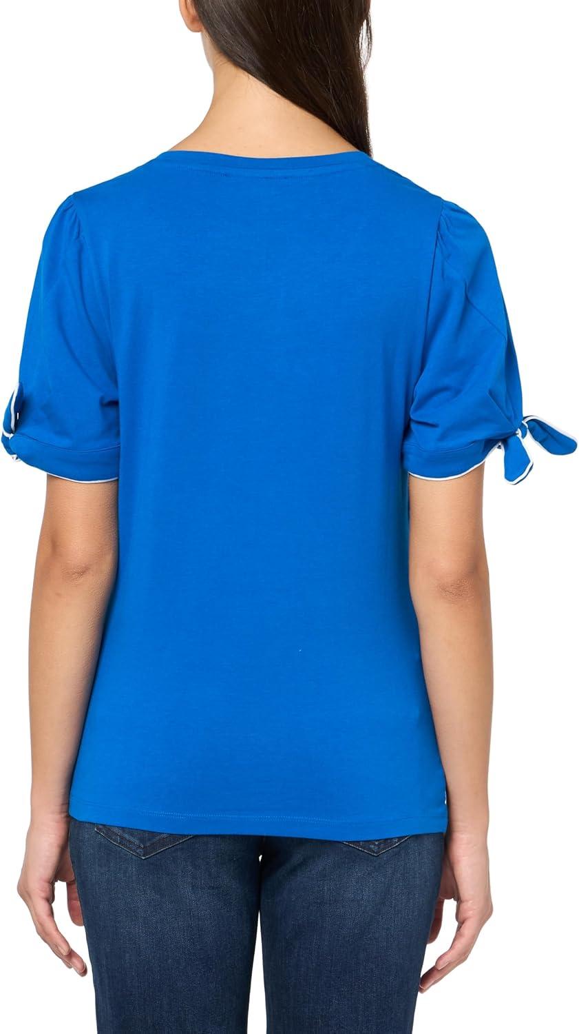 imageNautica Womens Short Sleeve Cotton Solid TShirtCerulean