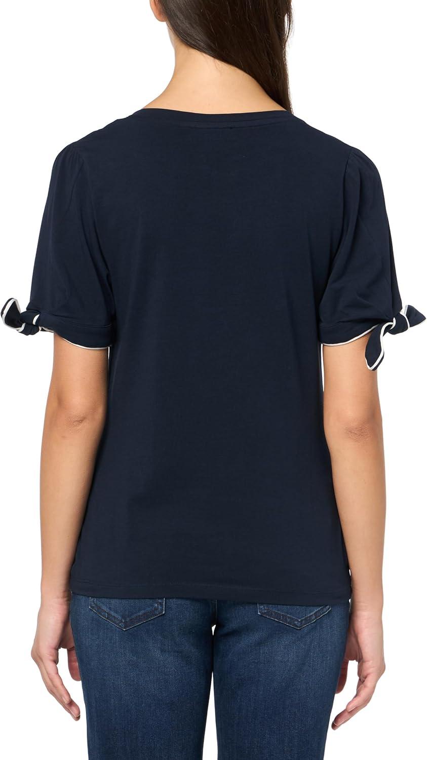 imageNautica Womens Short Sleeve Cotton Solid TShirtSky Captain