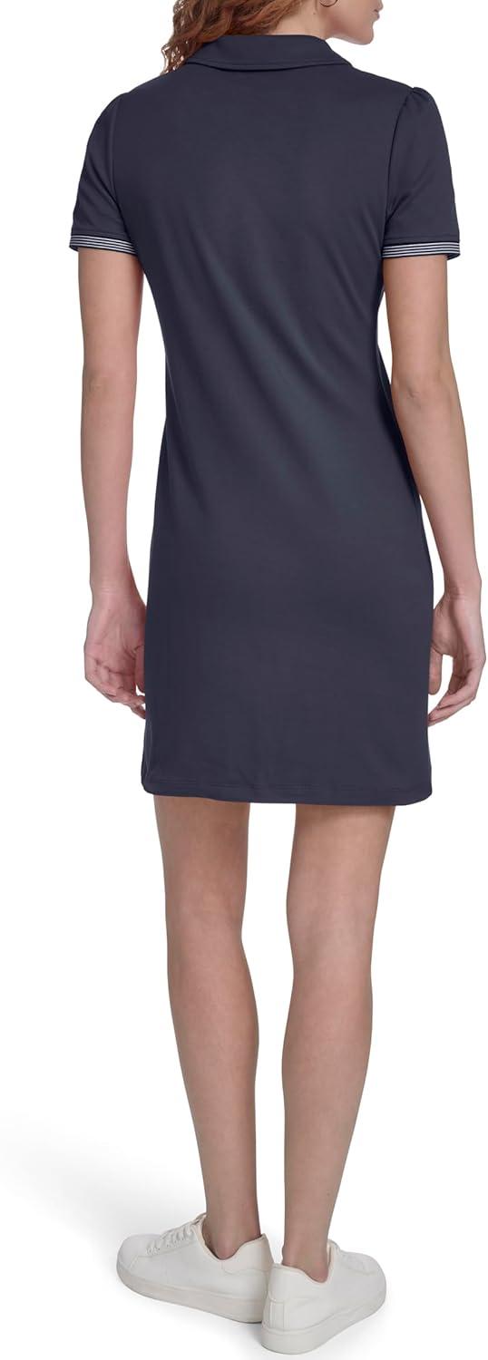 imageNautica Womens Short Sleeve Polo Collared Knit DressNight Sky