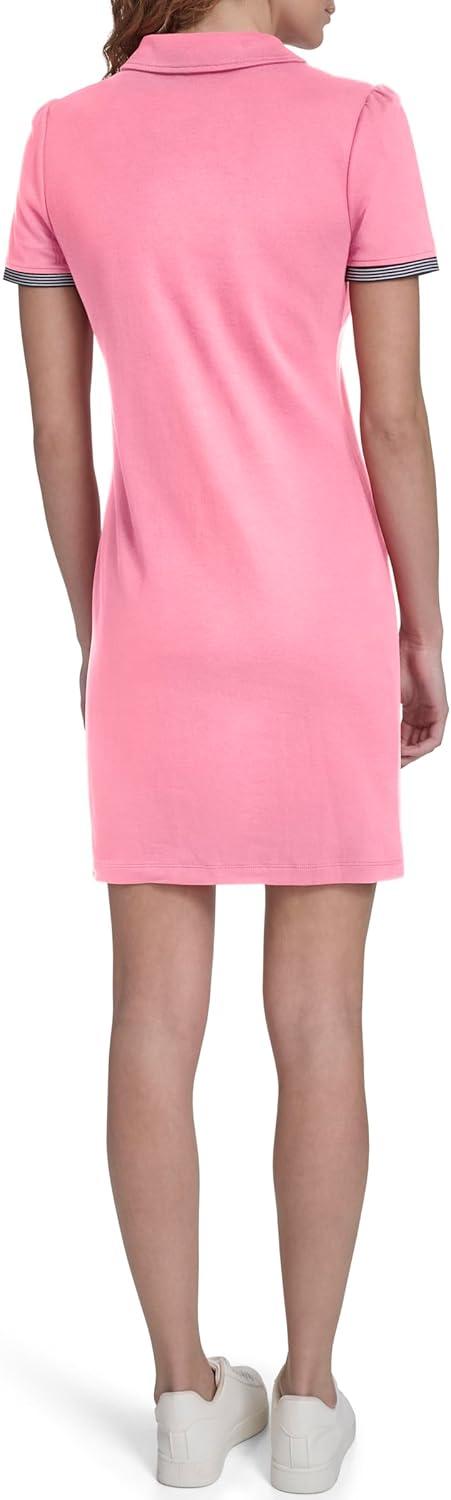 imageNautica Womens Short Sleeve Polo Collared Knit DressPeony