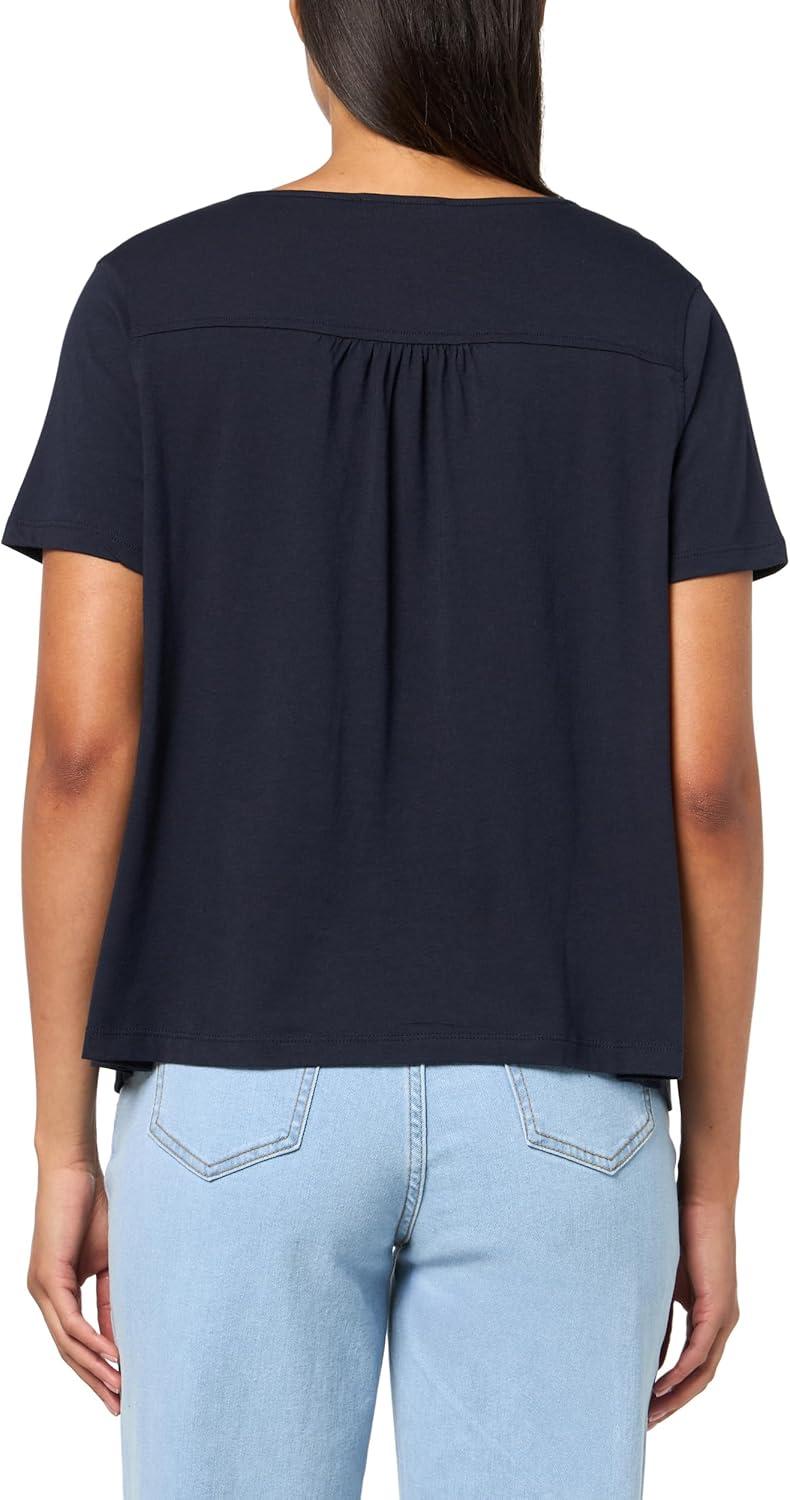 imageNautica Womens Short Sleeve Tie Front Knit TopNight Sky