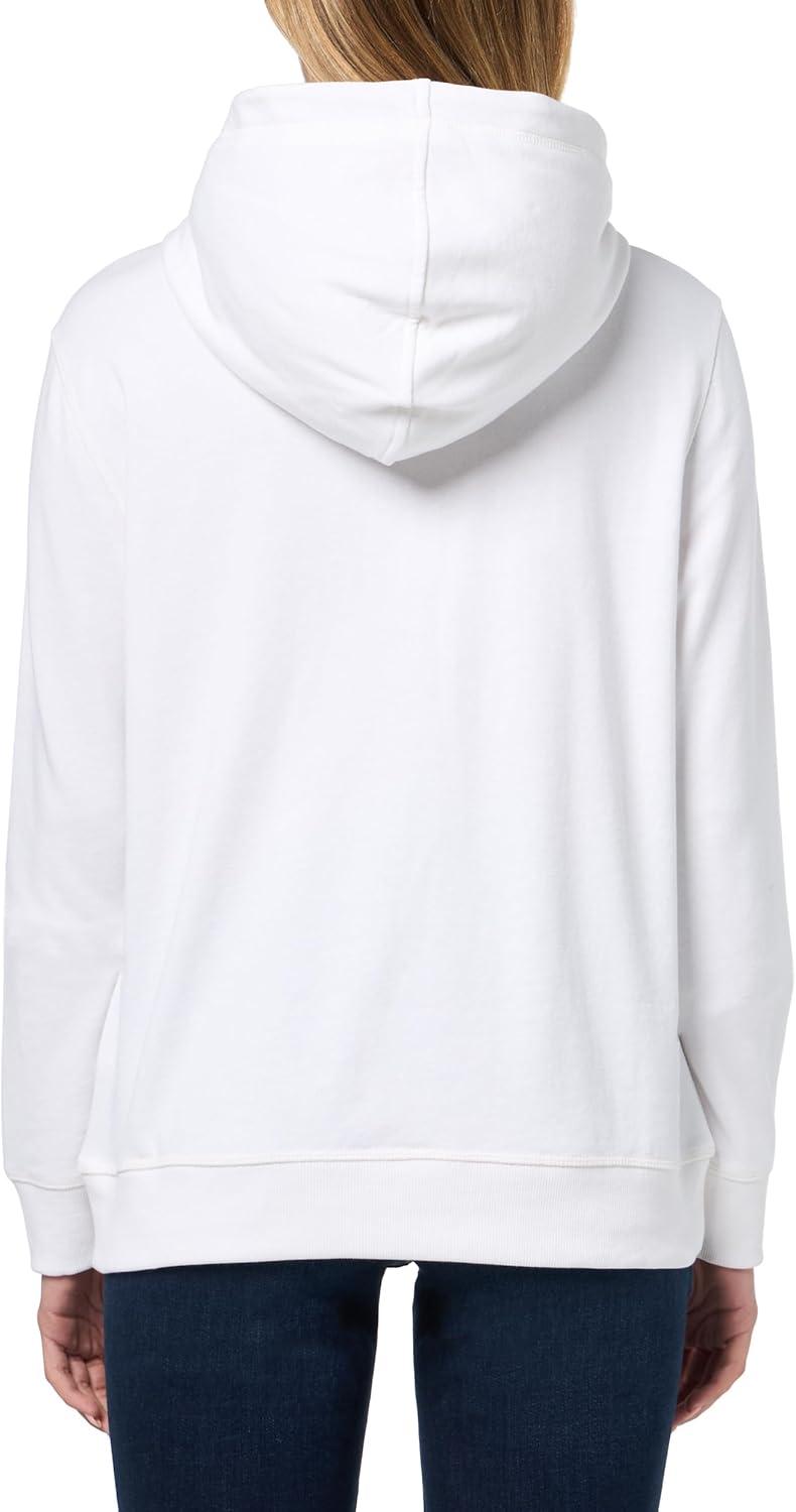 imageNautica Womens Solid Hoodie Pullover SweatshirtBright White