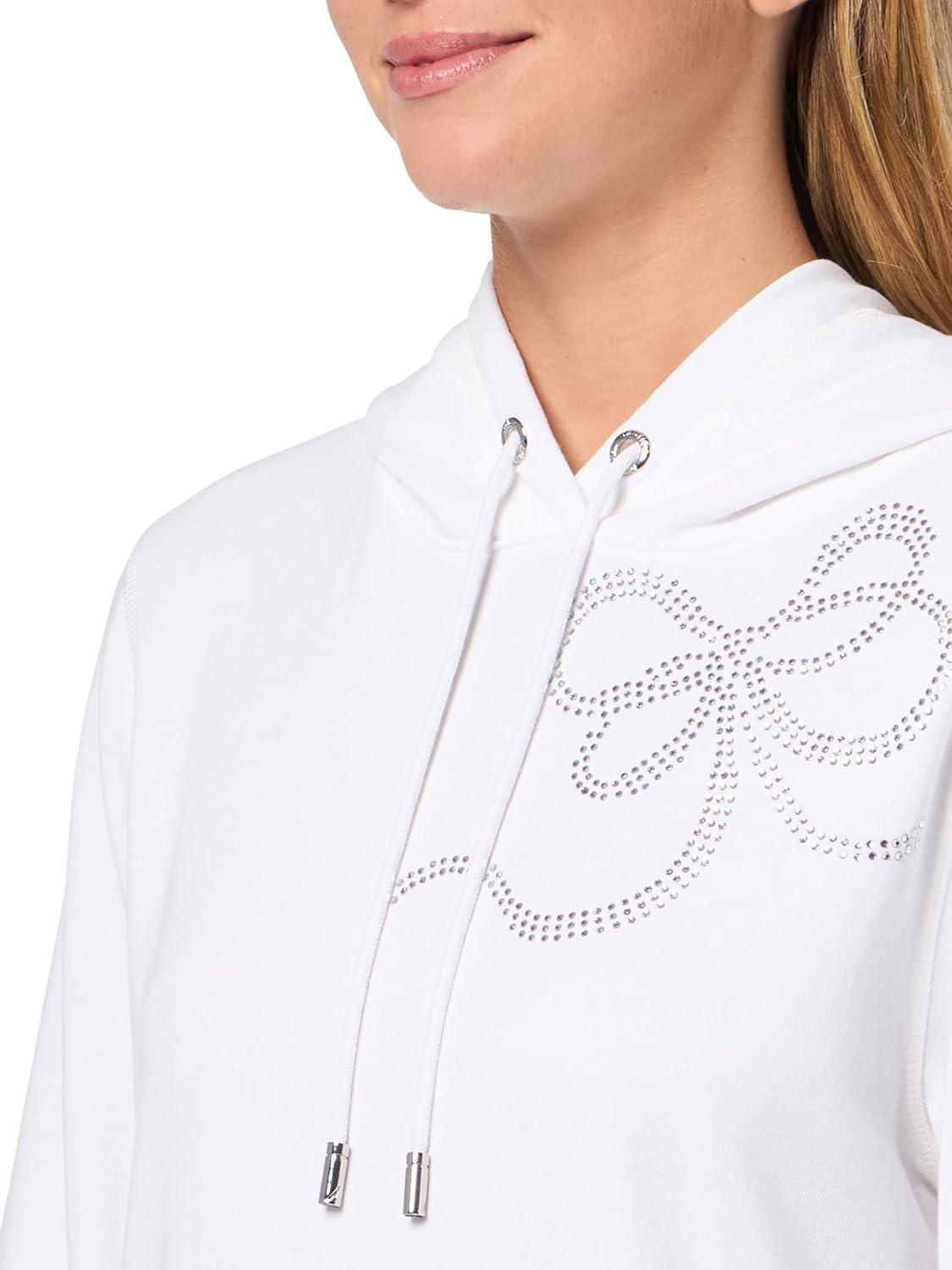 imageNautica Womens Solid Hoodie Pullover SweatshirtBright White