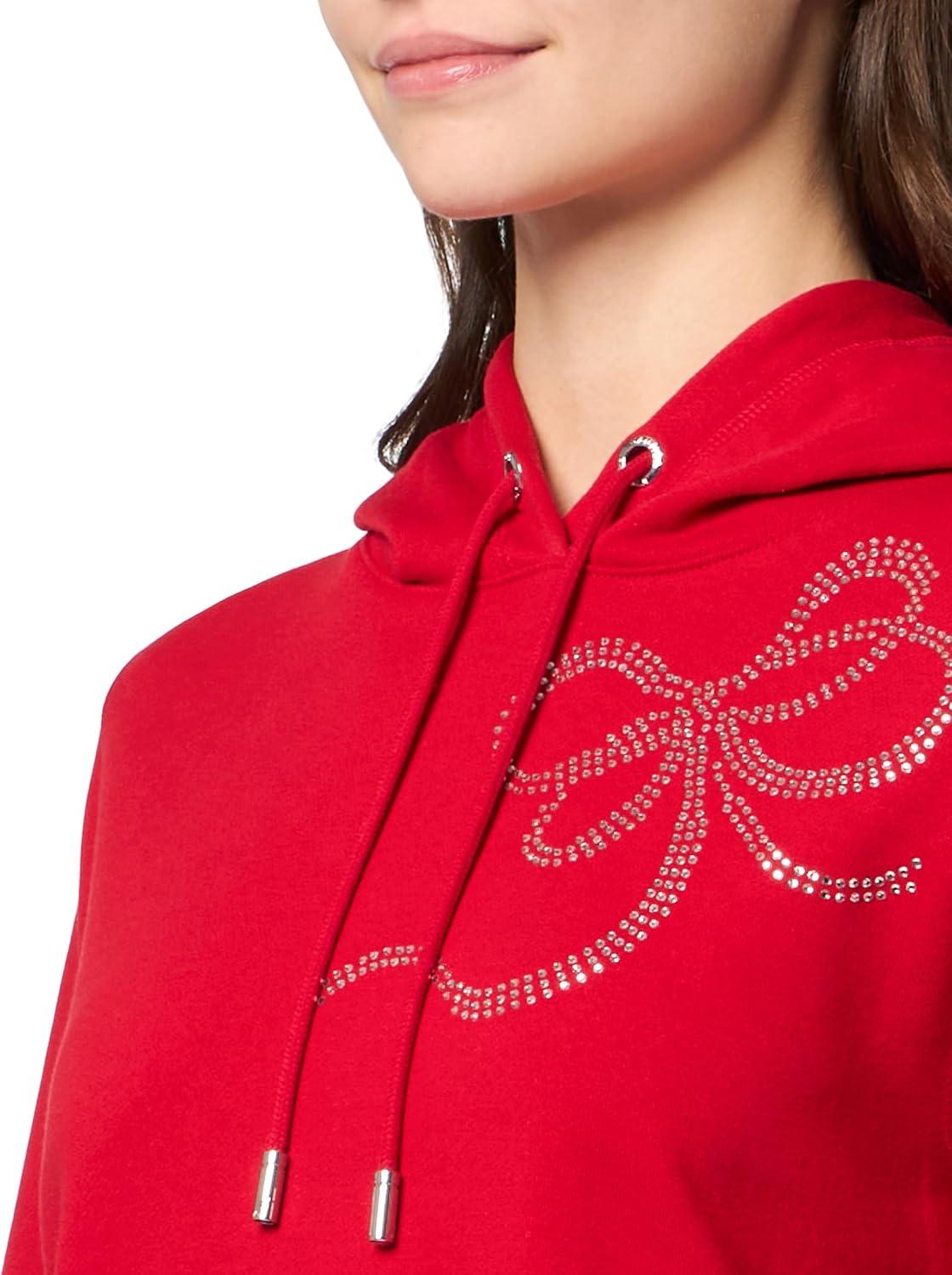 imageNautica Womens Solid Hoodie Pullover SweatshirtHaute Red