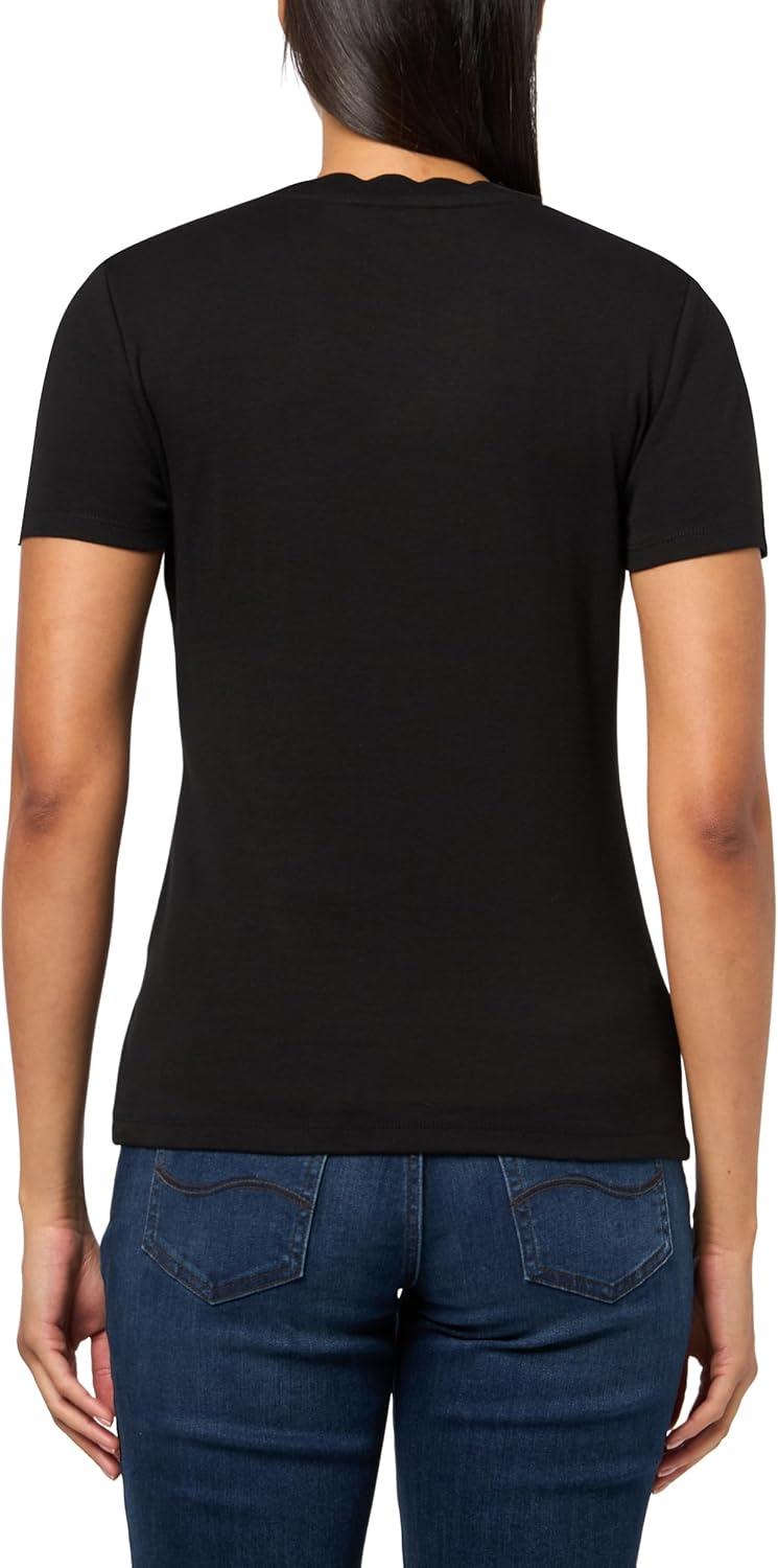 imageNautica Womens Solid Short Sleeve Crew Neckline TShirtBlack