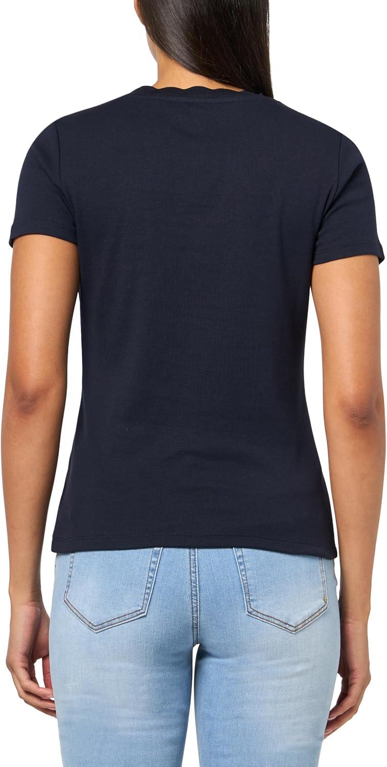 imageNautica Womens Solid Short Sleeve Crew Neckline TShirtNight Sky