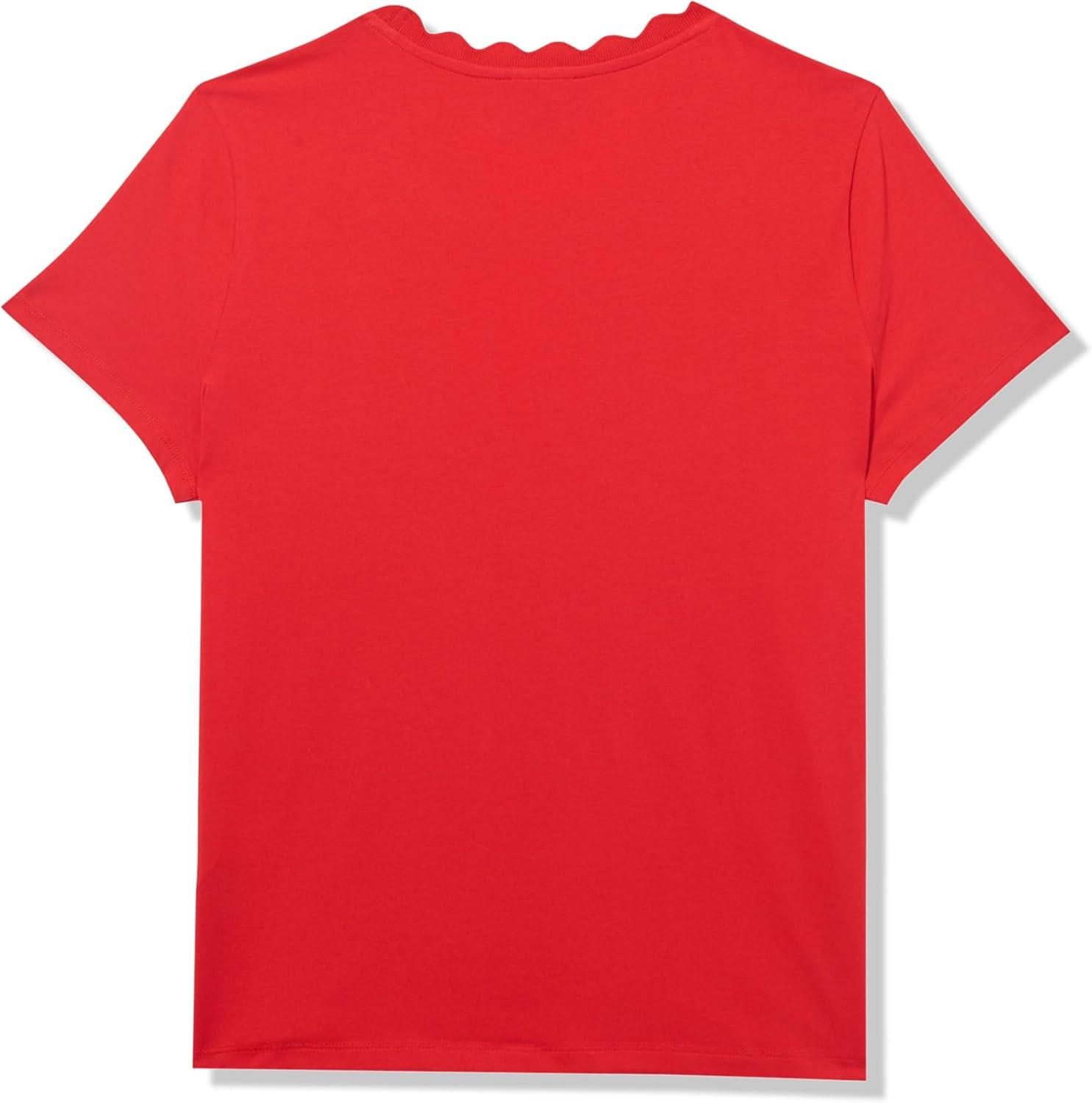 imageNautica Womens Solid Short Sleeve Crew Neckline TShirtScarlet