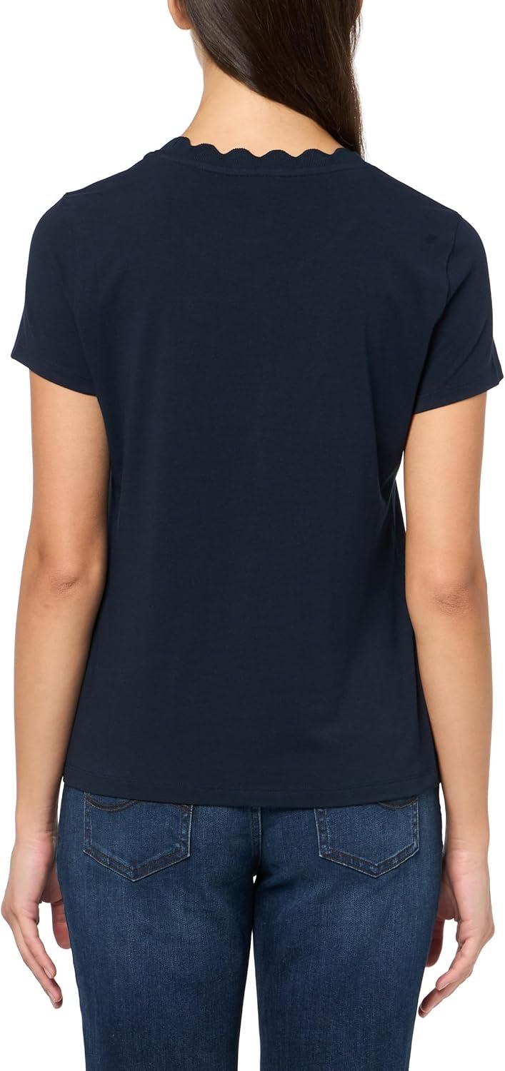 imageNautica Womens Solid Short Sleeve Crew Neckline TShirtSky Captain