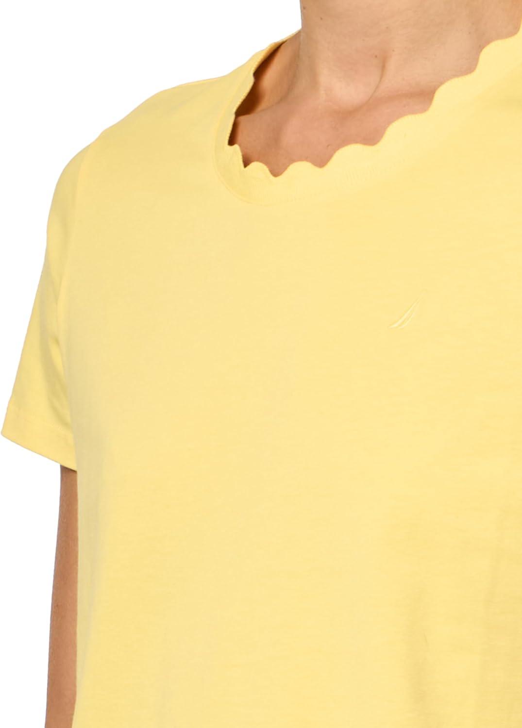 imageNautica Womens Solid Short Sleeve Crew Neckline TShirtSnapdragon