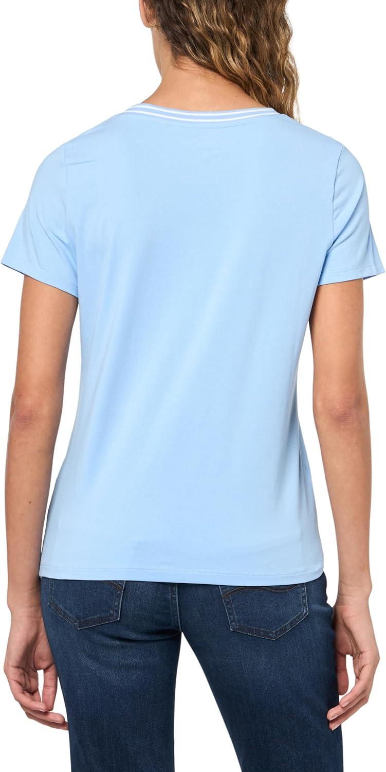 imageNautica Womens Solid VNeck Short Sleeve TShirtBreeze