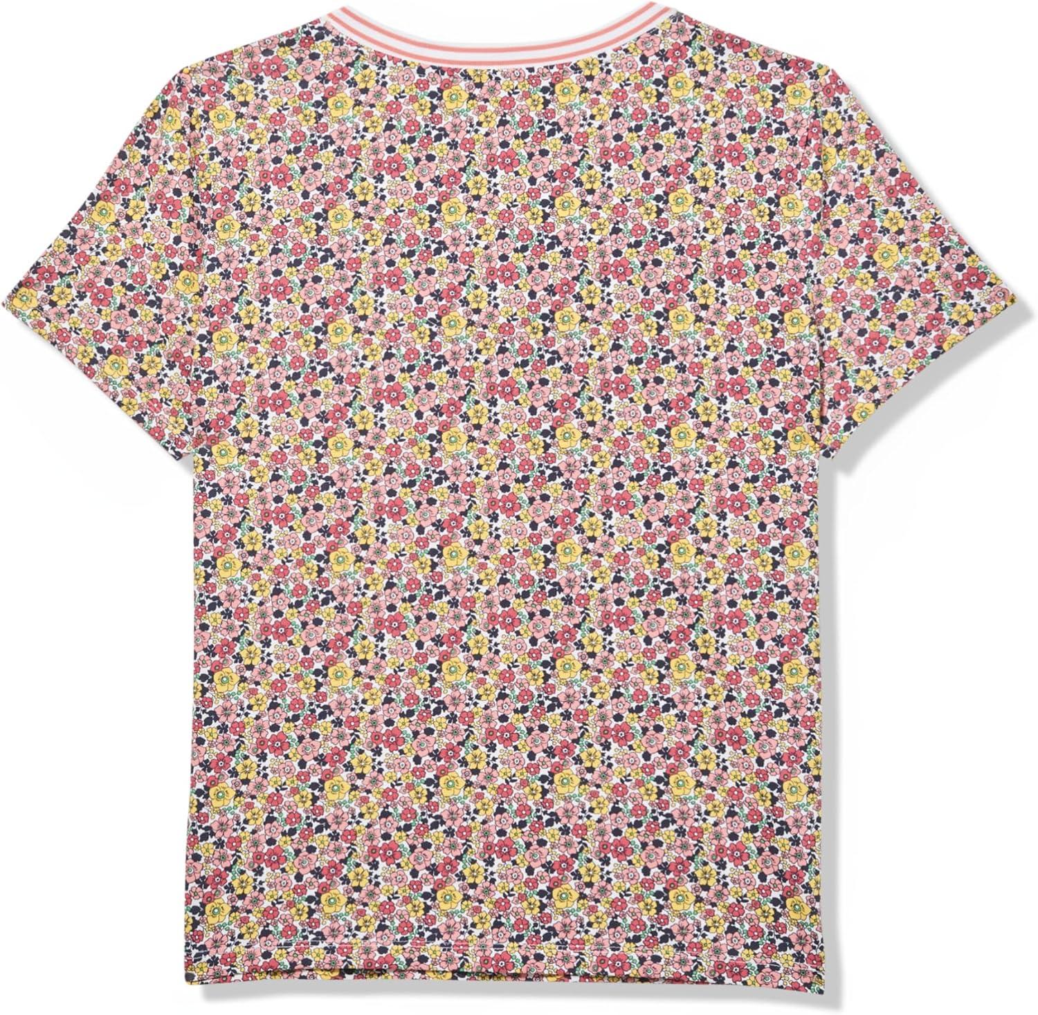 imageNautica Womens Solid VNeck Short Sleeve TShirtMango Multi