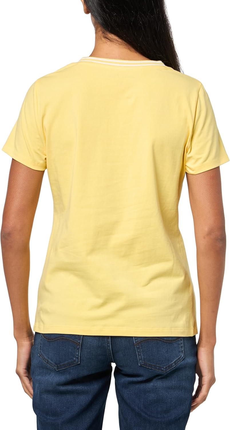 imageNautica Womens Solid VNeck Short Sleeve TShirtSnapdragon