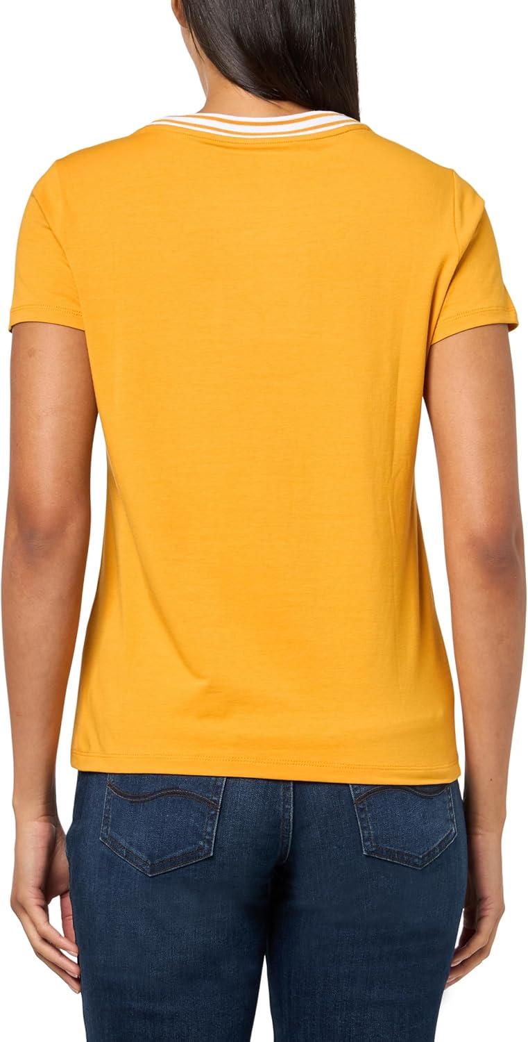 imageNautica Womens Solid VNeck Short Sleeve TShirtSunflower