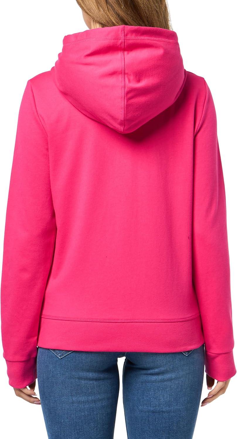imageNautica Womens Solid Zipper Long Sleeve Hoodie SweatshirtAster Pink