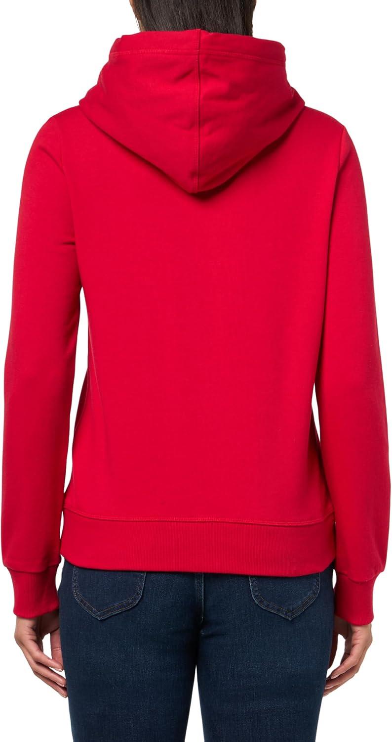 imageNautica Womens Solid Zipper Long Sleeve Hoodie SweatshirtScarlet