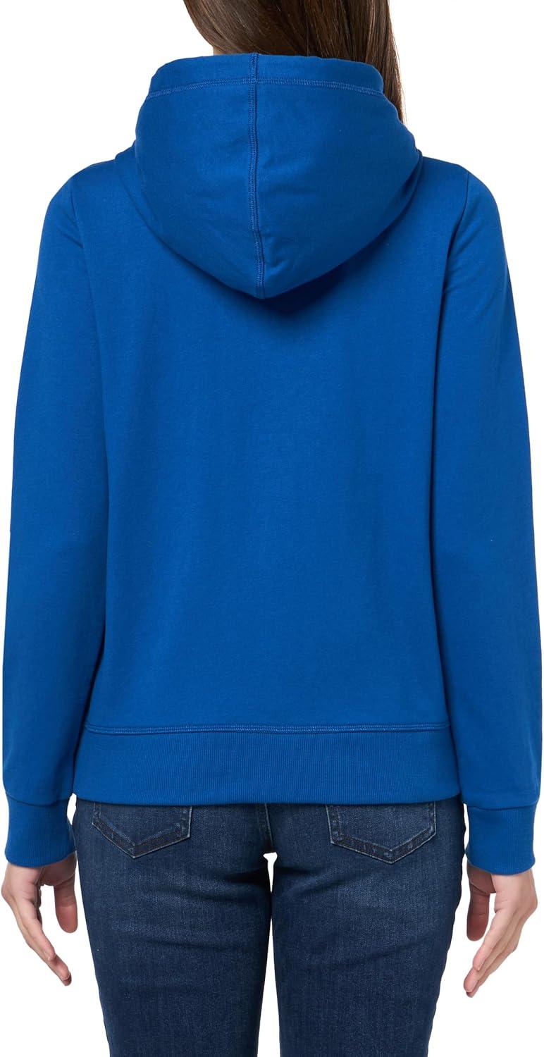 imageNautica Womens Solid Zipper Long Sleeve Hoodie SweatshirtTrue Blue