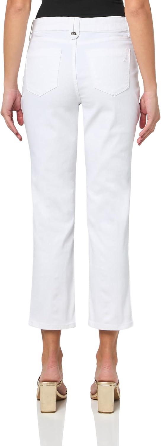 imageNautica Womens Straight Ankle Denim Mid Rise Relaxed JeanWhite