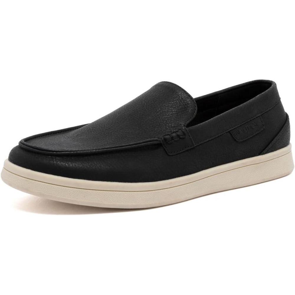 imageNautica Mens SlipOn Loafers Casual Moc Toe Sneakers Boat Shoes Slipper for Men Lightweight amp Comfortable DerwinBlack