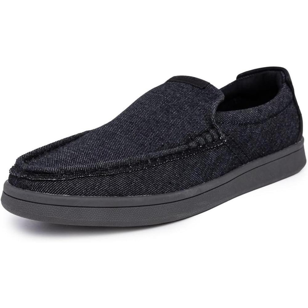 imageNautica Mens SlipOn Loafers Casual Moc Toe Sneakers Boat Shoes Slipper for Men Lightweight amp Comfortable DerwinBlack Denim