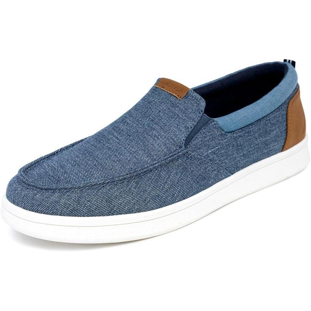 imageNautica Mens SlipOn Loafers Casual Moc Toe Sneakers Boat Shoes Slipper for Men Lightweight amp Comfortable DerwinBlue Denimpatro