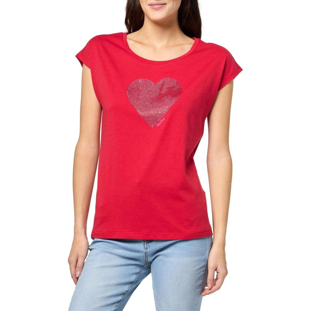 imageNautica Womens Hotfix Short Sleeve Heart Graphic TeeScarlet