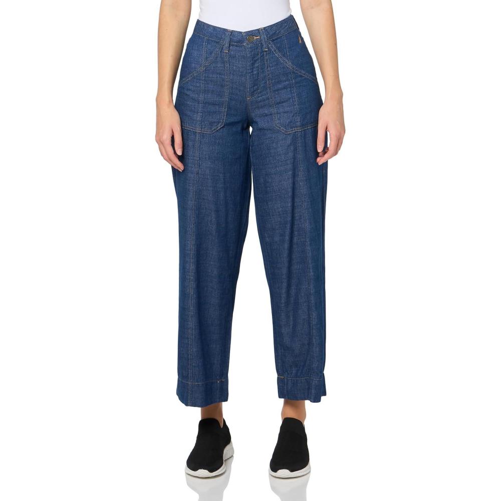 imageNautica Womens Jean Denim Wide Leg JeanIndigo Wash