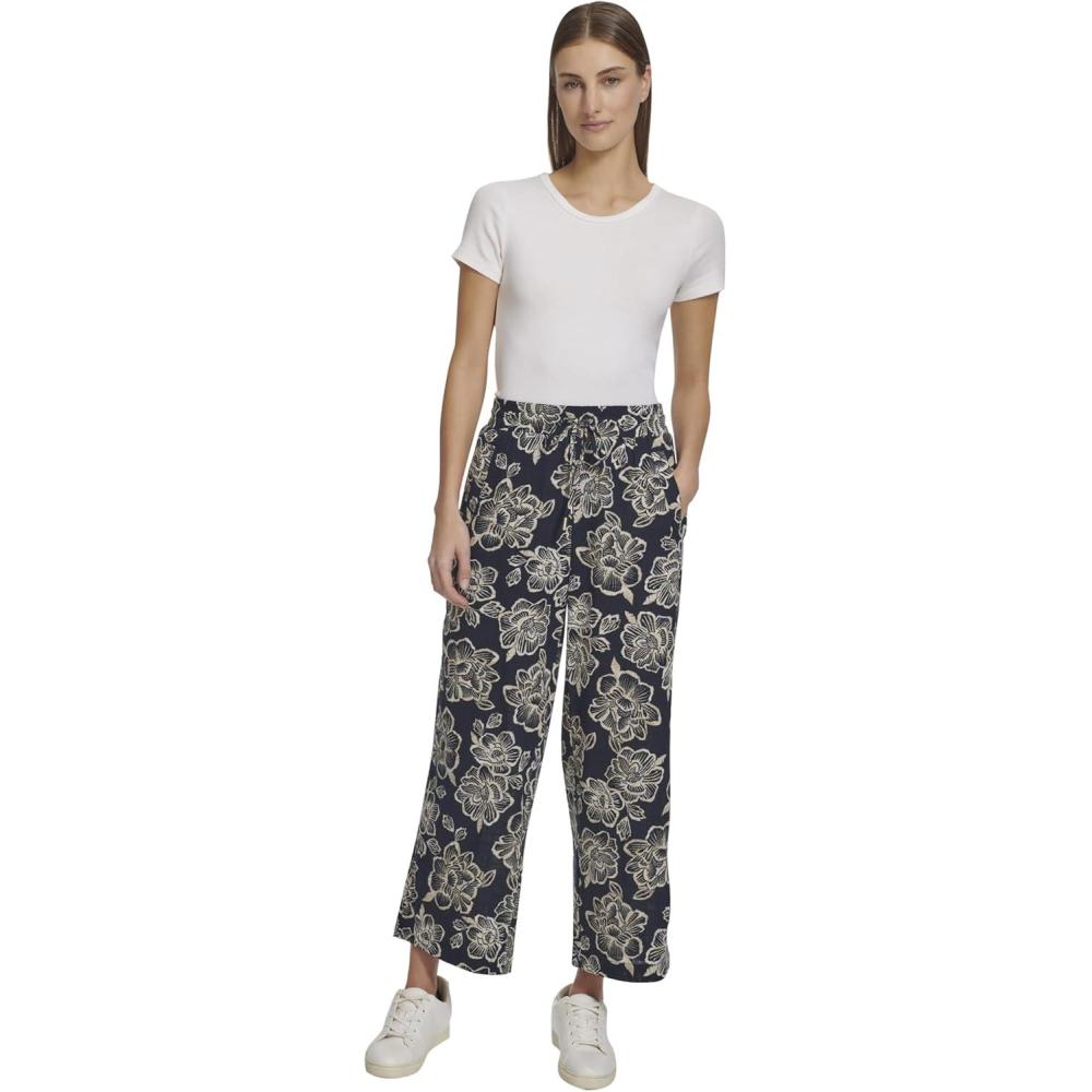 imageNautica Womens Pull on Pant Floral Print Pullon PantsNight Sky Multi