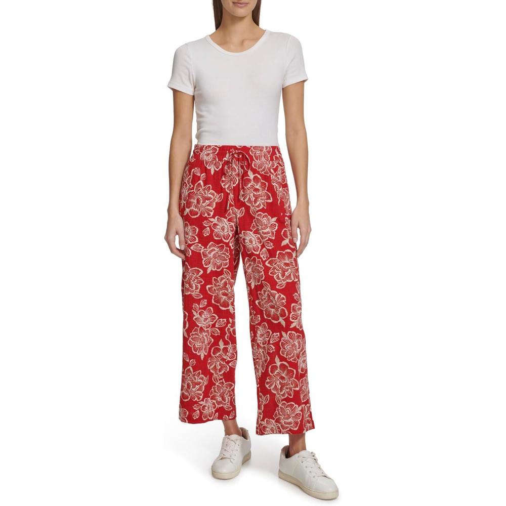 imageNautica Womens Pull on Pant Floral Print Pullon PantsSamba Multi