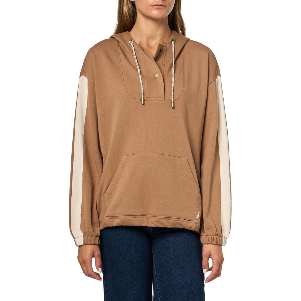 imageNautica Womens Sailor Hoodie Pullover SweatshirtBarley