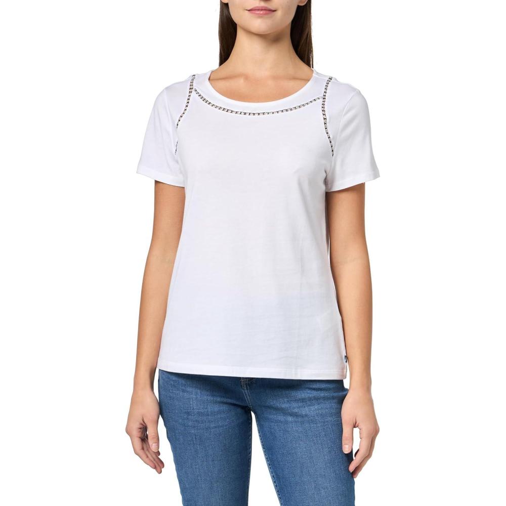 imageNautica Womens Short Sleeve Crewneck TShirtBright White