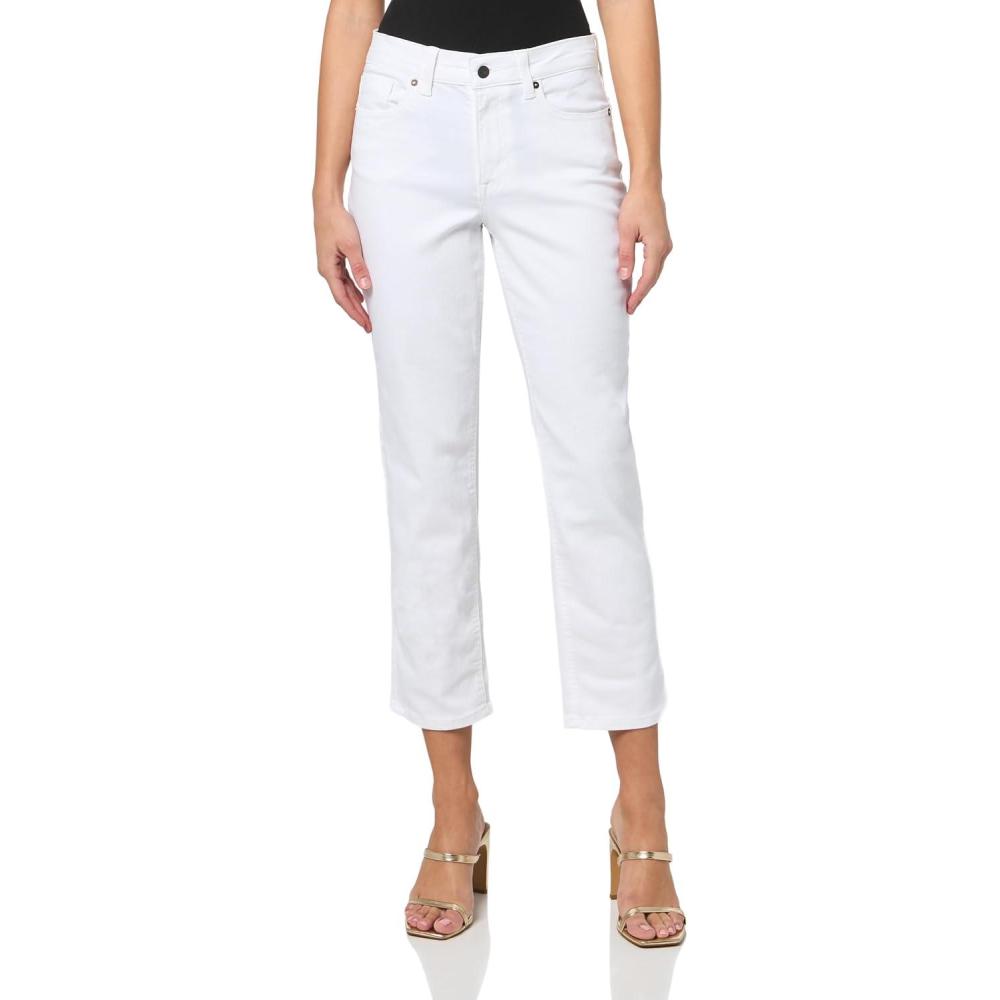 imageNautica Womens Straight Ankle Denim Mid Rise Relaxed JeanWhite