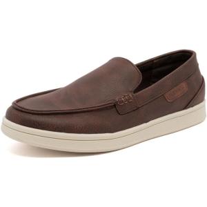 Nautica Men’s Slip-On Loafers Casual Moc Toe Sneakers Boat Shoes Slipper for Men – Lightweight & Comfortable – Derwin(Chocolate)