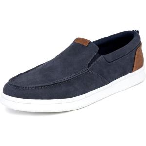 Nautica Men’s Slip-On Loafers Casual Moc Toe Sneakers Boat Shoes Slipper for Men – Lightweight & Comfortable – Derwin(Navy Smooth-patro)