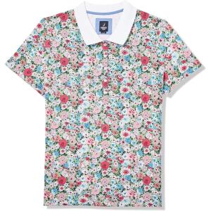 Nautica Women’s 5-Button Short Sleeve Breathable 100% Cotton Polo Shirt(Bloom Multi)