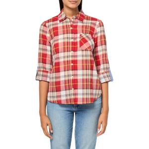 Nautica Women’s Button Front Long Sleeve Roll Tab Shirt(Samba Multi)