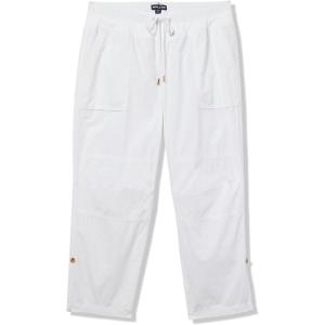 Nautica Women’s Cotton Poplin Caspian Utility Pant(Bright White)