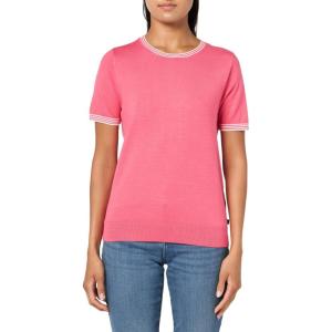 Nautica Women’s Crew Neck Solid Short Sleeve Sweater(Rosette Multi)