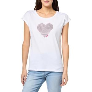 Nautica Women’s Hotfix Short Sleeve Heart Graphic Tee(Bright White)