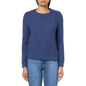 Nautica Women’s Long Sleeve Anchor Crewneck Sweater(Denim Heather)