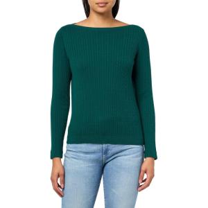 Nautica Women’s Long Sleeve Cable Boatneck Sweater(Forest)