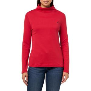 Nautica Women’s Long Sleeve Solid Turtleneck Shirt(Samba)