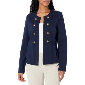 Nautica Women’s Open Front Knit Captains Jacket Jacket(Blue)