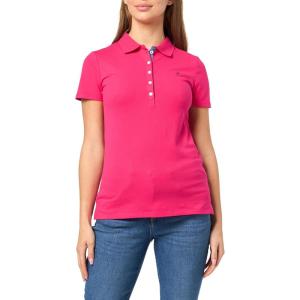 Nautica Women’s Polo Short Sleeve Button Placket Polo(Aster Pink)