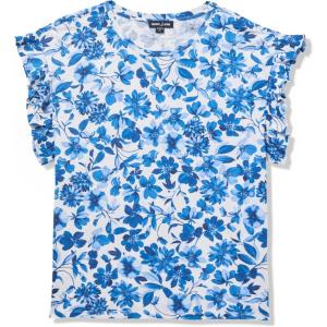 Nautica Women’s Short Sleeve Cotton Solid Top(Bright White Multi)