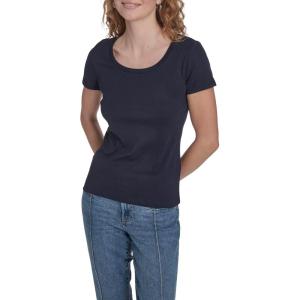 Nautica Women’s Short Sleeve Solid Cotton Scoop Neck T-Shirt(Night Sky)