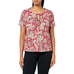 Nautica Women’s Short Sleeve Tie Front Knit Top(Samba Multi)