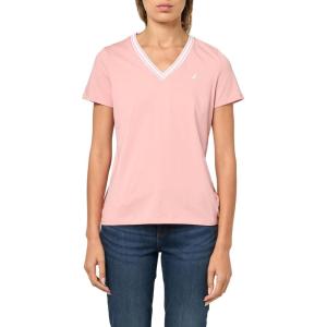 Nautica Women’s Solid V-Neck Short Sleeve T-Shirt(Bridal Rose)