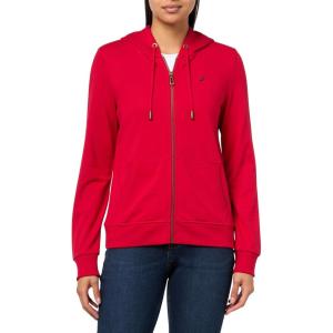 Nautica Women’s Solid Zipper Long Sleeve Hoodie Sweatshirt(Scarlet)
